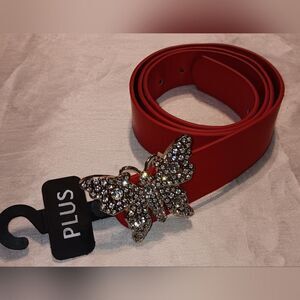 Red butterfly belt 42.5 inches long
